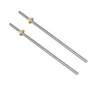 iYueMps Juego de 2 piezas de 500mm T8 OD 8mm de paso 2mm plomo 4mm de acero inoxidable con tuerca de cobre para impresora 3D Z Axis