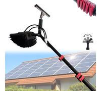 IYUESQ Cepillo de Limpieza hidro con raspador, Limpiador telescópico, Panel Solar, Kit de Limpieza de Ventanas, Varilla telescópica de 3,6 a 10,8 m, para Camiones, autobuses y automóviles