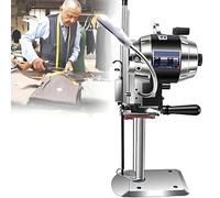 IYUESQ Cortadora de Tela eléctrica Vertical con iluminación LED, cortadora de Tela rotativa eléctrica de Gran tamaño, máquina Industrial, Corte automático de Cuero, Caucho y cartón de 15"