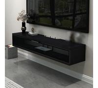 IYUESQ Gabinete de Almacenamiento Flotante Debajo del televisor, Estante de TV montado en la Pared, Consola Multimedia Flotante, gabinete de TV con Puerta abatible, Unidad de TV Flotante