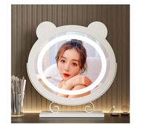 IYUESQ Makeup Mirror with Lights, Desktop Vanity Mirror, Smart Vanity Mirror, Adjustable Brightness For Bedroom Living Room, 3 Colors Dimmable(A- White,51 * 53.5CM/20.1 * 21.1IN)