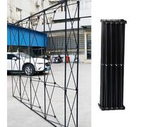 IYUESQ Stand Plegable emergente para ferias comerciales, con Estructura de Hierro y Tela tensada, Soporte para Publicidad (2,3 MX 3,05 m [7,5 x 10 pies])