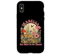 Izabella Name Cute Retro Girls Wildflower Izabella Name Carcasa para iPhone X/XS