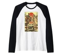 Izanagi e Izanami Ukiyo-e Mitología Japonesa estética Camiseta Manga Raglan