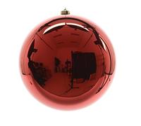 Izaneo - Bola de Navidad brillante rojo XXL, 25 cm