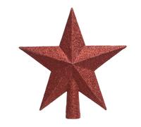 Izaneo ? punta para árbol de navidad estrella paillete rojo