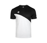 Izas Abi M Camiseta de Manga Corta para Hombre Ligera con Cuello Redondo para Deporte y Gimnasio. Camiseta Técnica Transpirable Unisex para Running. Color Blanco y Negro