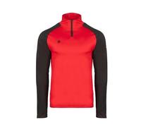 Izas - Camiseta Polar para Hombre - Camiseta Manga Larga con Cuello Alto y Cremallera - Forro de Invierno, Ligero y de Secado Rápido - Ideal para Actividades al Aire Libre - Taku Rojo y Negro - S