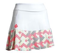 Izas Cantal Skirt Falda de Pádel para Mujer con Pantalón Interior. Mini Falda Elástica y Transpirable con Plisado y Múltiples Bolsillos. Color Blanco