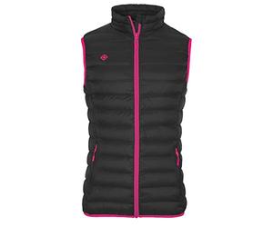 Izas - Chaleco de Fibra para Mujer - Chaqueta sin Mangas de Rápido Secado con Cierre de Cremallera - Ligero y Transpirable - Ideal Para Actividades al Aire Libre - Tyree Negro y Fucsia - Talla S