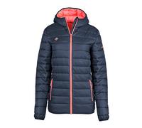 Izas - Chaqueta de Fibra para Mujer - Chaqueta Térmica de Rápido Secado con Cierre de Cremallera - Material Transpirable Ideal para Actividades al Aire Libre - Sindu Azul Oscuro y Coral - Talla XS