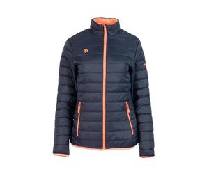 Izas - Chaqueta de Fibra para Mujer - Chaqueta Térmica de Rápido Secado con Cierre de Cremallera - Material Transpirable Ideal para Actividades al Aire Libre - Nasser Azul y Coral - Talla L