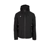 Izas - Chaqueta Impermeable para Hombre - Chaqueta con Cierre y Bolsillos de Cremallera - Chaqueta Técnica con Capucha Fija y Ajustable - Ideal para Actividades al Aire Libre - Neo Negro - XL