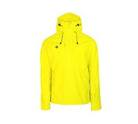 Izas - Chaqueta Impermeable para Hombre - Chaqueta con Cierre y Bolsillos de Cremallera - Chaqueta Técnica con Capucha Fija y Ajustable - Ideal para Actividades al Aire Libre - Neo Amarillo - XL