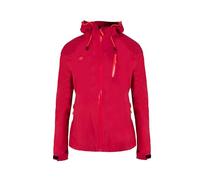 Izas - Chaqueta Impermeable para Mujer - Chaqueta con Cierre y Bolsillos de Cremallera - Chaqueta Técnica con Capucha Fija y Ajustable - Ideal para Actividades al Aire Libre - Karako Rosa - L