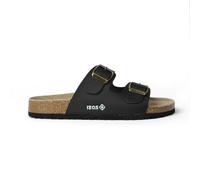 Izas Durtal V2 Black Sandalias para Mujer y Hombre de Verano Casual y Modernas. Chanclas de Playa para Caminar con Doble Cierre en Hebilla. Sandalias Unisex de Piel Cuero Color Negro