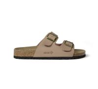 Izas Durtal V2 Sandalias para Mujer y Hombre de Verano Casual y Modernas. Chanclas de Playa para Caminar con Doble Cierre en Hebilla. Sandalias Unisex de Piel Cuero Color Marrón