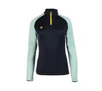 Izas - Forro Polar para Mujer - Camiseta Manga Larga con Cuello Alto y Cremallera - Forro de Invierno, Ligero y de Secado Rápido - Ideal para Actividades al Aire Libre - Taku Color Azul Amarillo - XS