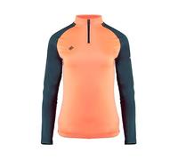 Izas - Forro Polar para Mujer - Camiseta Manga Larga con Cuello Alto y Cremallera - Forro de Invierno, Ligero y de Secado Rápido - Ideal para Actividades al Aire Libre - Taku Color Azul y Coral - XS