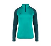 Izas - Forro Polar para Mujer - Camiseta Manga Larga con Cuello Alto y Cremallera - Forro de Invierno, Ligero y de Secado Rápido - Ideal para Actividades al Aire Libre - Taku Color Verde Agua - XL