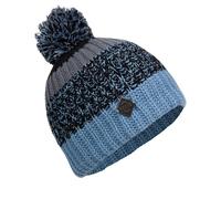 Izas - Gorro de Invierno Unisex - Gorro con Forro Polar - Elaborado en Material Acrílico y Lana - Diseño con Chapa de Cobre de la Marca y Pompón - Caspe Azul Marino - Talla Única