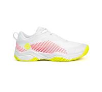Izas Gratal Zapatillas de Padel para Hombre Mujer con Cordones y Suela Antideslizante. Deportivas Ligeras y Transpirables de Alto Rendimiento. Zapatos Unisex para Pádel Color Blanco, Rosa y Amarillo