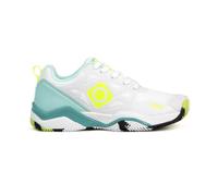 Izas Ibort Zapatillas de Padel para Hombre y Mujer con Cordones y Suela Antideslizante. Deportivas Ligeras y Transpirables de Alto Rendimiento. Zapatos Unisex para Pádel Blanco, Verde Agua y Amarillo