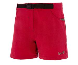 Izas Ivar Pantalones Cortos Trekking, Mujer, Rojo Mineral/Gris Oscuro, L