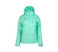 Izas Naluns W Chaqueta de Mujer para Invierno de Fibra Impermeable. Abrigo Cortavientos con Capucha Desmontable y Bolsillos para Frío, Nieve y Esquí. Color Verde