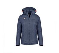 Izas Naluns W Chaqueta de Mujer para Invierno de Fibra Impermeable. Abrigo Cortavientos con Capucha Desmontable y Bolsillos para Frío, Nieve y Esquí. Color Azul Marino