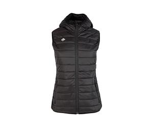Izas Ortil W Chaleco Acolchado para Mujer Ultraligero Resistente al Viento y Repelente al Agua. Transpirable y Cálido. Con Capucha y Bolsillos Ventrales con Filamentos Huecos