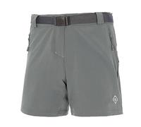 Izas - Pantalón Corto de Senderismo para Mujer - Pantalón Corto de Trekking Tecnología Dry Fit - Expulsa Sudor y Mantiene Seco - Tejido Impermeable Elástico, Secado Rápido - Nagela II Gris - L