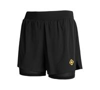 Izas Pantalón Corto Deportivo con Malla Interior para Mujer. Tejido Funcional Transpirable y Ligero. Perneras Anchas y Cinturilla Elástica Ajustable. Ideal para Deporte y Running