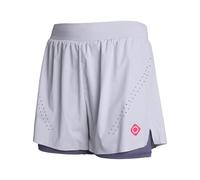 Izas Pantalón Corto Deportivo con Malla Interior para Mujer. Tejido Funcional Transpirable y Ligero. Perneras Anchas y Cinturilla Elástica Ajustable. Ideal para Deporte y Running