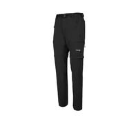 Izas - Pantalón de Senderismo para Hombre - Pantalón Trekking Desmontable con Tecnología Dry Fit Que Expulsa el Sudor y Mantiene Seco - Tejido Impermeable Elástico - Secado Rápido - Blois Negro - 2XL