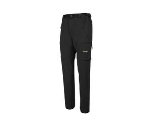 Izas - Pantalón de Senderismo para Hombre - Pantalón Trekking Desmontable con Tecnología Dry Fit Que Expulsa el Sudor y Mantiene Seco - Tejido Impermeable Elástico - Secado Rápido - Blois Negro - 2XL