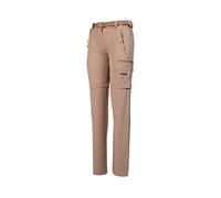 Izas - Pantalón de Senderismo para Mujer - Pantalón Trekking Desmontable con Tecnología Dry Fit Que Expulsa el Sudor y Mantiene Seco - Tejido Impermeable Elástico - Secado Rápido - Blois Beige - M