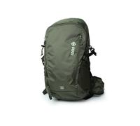 Izas Parker Mochila de 30L para Montaña, Senderismo o Gimnasio con Múltiples Bolsillos y Refuerzo en Espalda. Mochila Deportiva Transpirable con Tiras Ajustables y Cubre Mochilas Impermeable. Caki