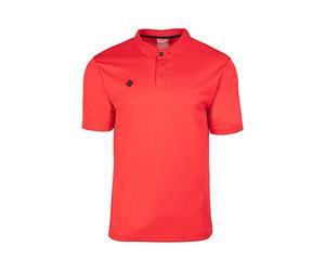Izas - Polo de Manga Corta para Hombre con Tecnología Dry Fit - Polo Deportivo con Hydrospeed Que Expulsa el Sudor a la Superficie y Mantiene Seca la Piel - Acay en Color Rojo y Negro - Talla L