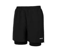 Izas Ravier Pantalón Corto de Running con Slip Interior para Hombre. Tejido de Rápido Secado y Ligero. Cintura Elástica Ajustable. Bolsillos Delanteros con Cremallera