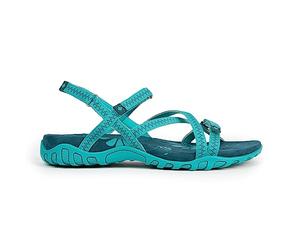 Izas Sandalias de Senderismo para Mujer Deportivas y Cómodas. Sandalias Planas de Verano para Trekking y Caminar de Diseño Ergonómico con 3 Ajustadores. Color Azul