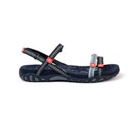 Izas Sandalias de Senderismo para Mujer Deportivas y Cómodas. Sandalias Planas para Trekking y Caminar de Diseño Ergonómico con 4 Ajustadores. Calzado Combinado de Verano. Color Azul y Rosa