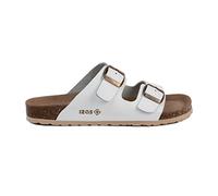 Izas - Sandalias para Mujer con Doble Hebilla - Sandalias 100% Piel con Doble Correa y Plantilla Anatómica - Suela de EVA con Relleno de Látex - Durtal Color Blanco - Talla 37