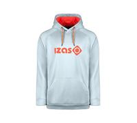 Izas - Sudadera con Capucha para Mujer y Hombre - Sudadera Unisex con Capucha Ajustable con Cordones - para Trekking y Ambiente Urbano - Duero en Azul Claro y Coral Flúor - Talla 2XS