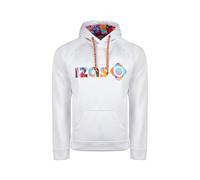 Izas - Sudadera Unisex Deportiva - DUERO - Capucha Ajustable - Bolsillo Frontal - Poliéster - Confort para Deporte y Ocio - Ideal para Trekking y SenderismoWHITE/Multicolour (Multicolor) - Talla M