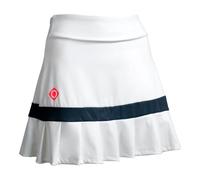 Izas Temple Skirt Falda de Pádel para Mujer con Pantalón Interior. Mini Falda Plisada Elástica con Múltiples Bolsillos. Color Blanco
