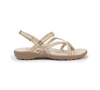 Izas Tencelle V4 Sandalias de Mujer para Verano para Senderismo y Trekking. Calzado de Caminar Deportivo y Cómodo. Sandalias Planas con 3 Ajustadores. Color Beige