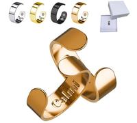 Izbdcy Calmi Ring - The Original Calmi Ring Magnetic Therapy Rings for Women, Natural Therapies of Acupressure and Magnetotherapy for Sleep-Enhancing and Stress-Reducing (Gold)