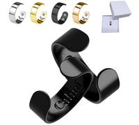 Izbdcy Calmi Ring - The Original Calmi Ring Magnetic Therapy Rings for Women, Natural Therapies of Acupressure and Magnetotherapy for Sleep-Enhancing and Stress-Reducing (Black)