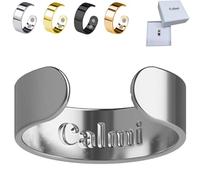 Izbdcy Calmi Ring - The Original Calmi Ring Magnetic Therapy Rings for Women, Natural Therapies of Acupressure and Magnetotherapy for Sleep-Enhancing and Stress-Reducing (Silver)
